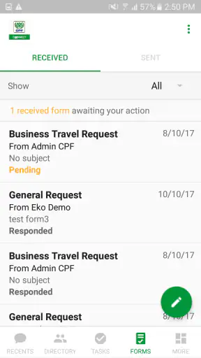 CPF Connect screenshot