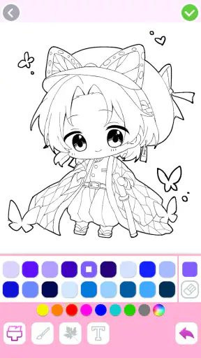 Cute Drawing: เกมระบายสีอนิเมะ screenshot