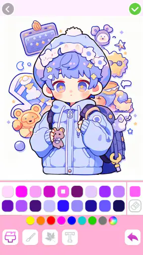 Cute Drawing: เกมระบายสีอนิเมะ screenshot