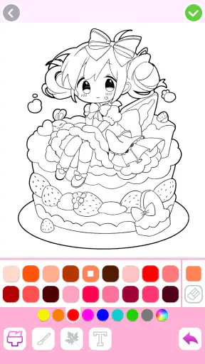 Cute Drawing: เกมระบายสีอนิเมะ screenshot