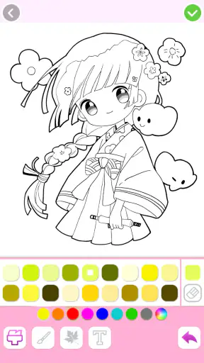 Cute Drawing: เกมระบายสีอนิเมะ screenshot