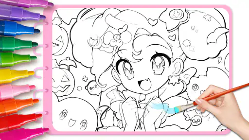 Cute Drawing: เกมระบายสีอนิเมะ screenshot