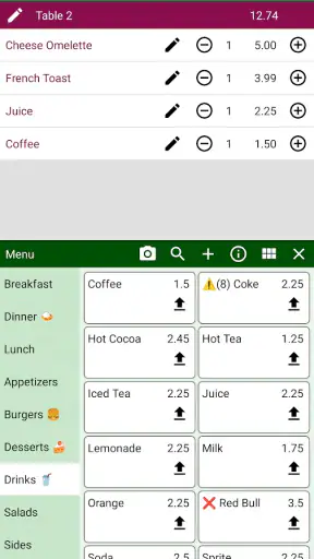 Didan POS: ร้านอาหาร, ออเดอร์ screenshot