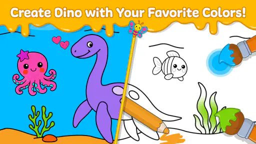 Dino Coloring Game screenshot