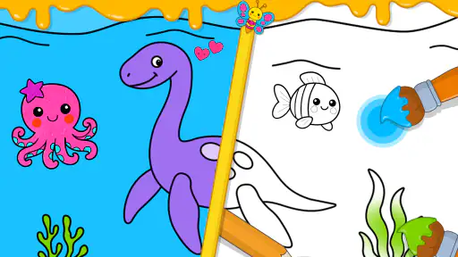 Dino Coloring Game screenshot