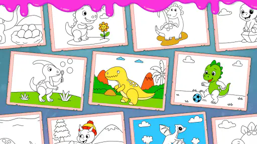 Dino Coloring Game screenshot