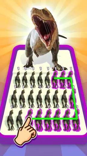 Dino Merge Master animal fight screenshot