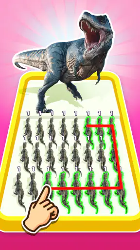 Dino Merge Master animal fight screenshot