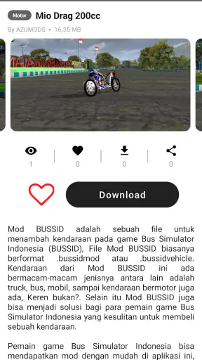 Drag Bike Simulator Mod Bussid screenshot