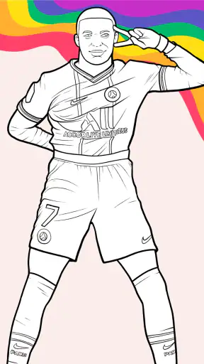 Draw Coloring Football Players screenshot