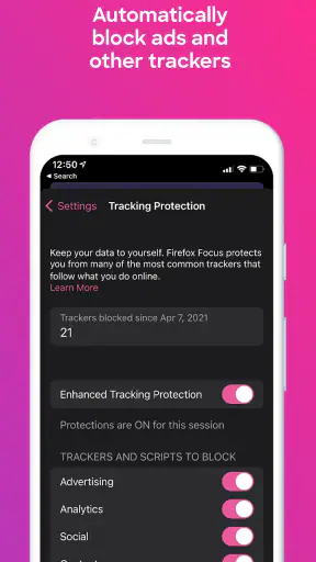 Firefox Focus Browser screenshot