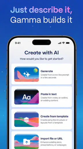 Gamma: AI Slides & Slideshow screenshot