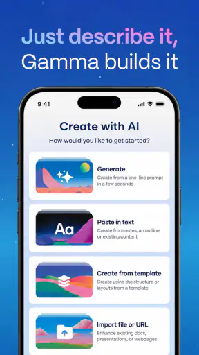 Gamma: AI Slides & Slideshow screenshot