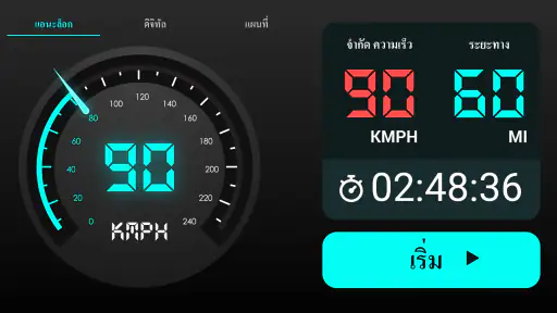 GPS Speedometer - ออดูมิเตอร์ screenshot