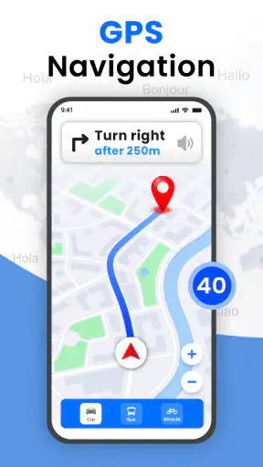 GPS ระบบนำทาง- Easy Map Route screenshot