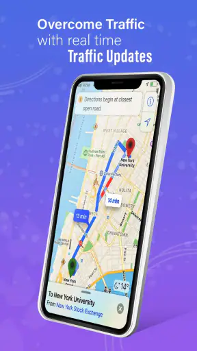 GPS, แผนที่, การนำทางด้วยเสียง screenshot