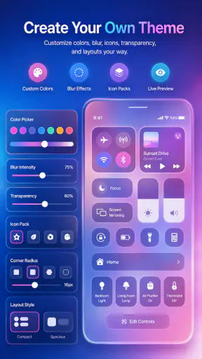 iControl Widgets: Themed Panel screenshot