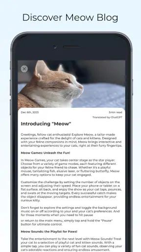 Meow - เกมสำหรับแมวและเสียงแมว screenshot