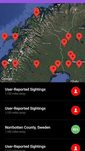 My Aurora Forecast & Alerts screenshot