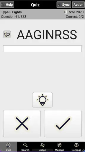 NASPA Zyzzyva Mobile screenshot