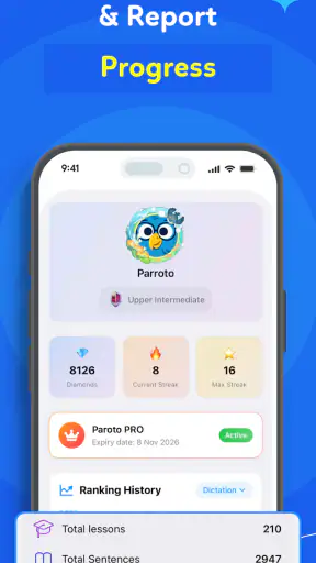 Parroto: ฝึกฟังและพูด screenshot