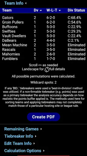 PlayoffComputer screenshot