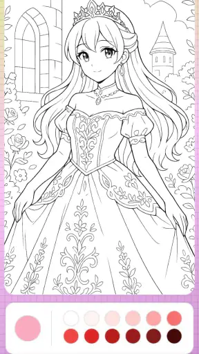 Princess Coloring Fairy Land screenshot