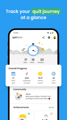 QuitNow: เลิกบุหรี่ให้เด็ดขาด screenshot