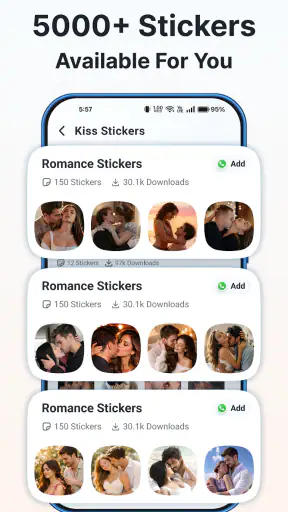 Romantic Stickers Love Romance screenshot