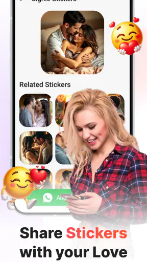 Romantic WhatsApp Stickers screenshot