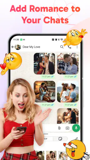 Romantic WhatsApp Stickers screenshot