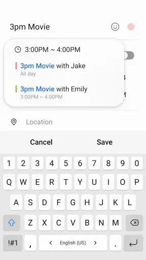 Samsung Calendar screenshot