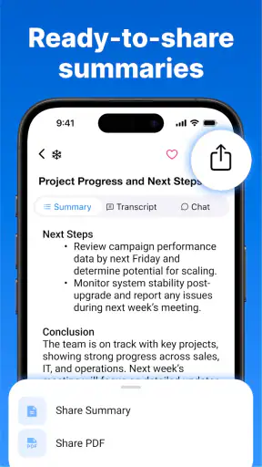 Summary - AI Note Taker screenshot