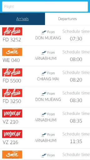 ThaiFlightInfo screenshot