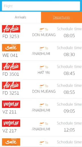 ThaiFlightInfo screenshot
