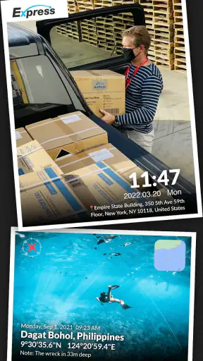 Timestamp Camera & GPS แผนที่ screenshot