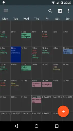 Touch Calendar F screenshot