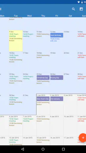 Touch Calendar F screenshot