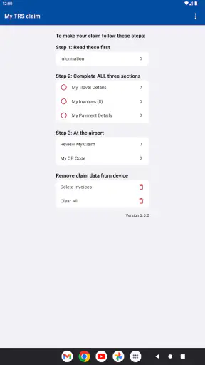Tourist Refund Scheme screenshot