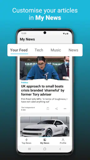 upday news for Samsung screenshot
