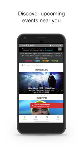 viagogo Tickets screenshot