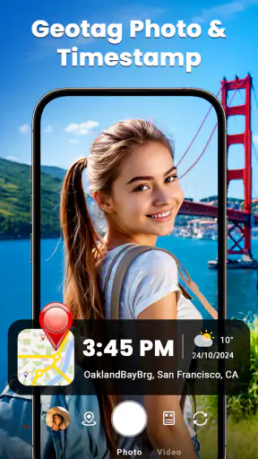 กล้อง GPS Map: กล้อง Timestamp screenshot