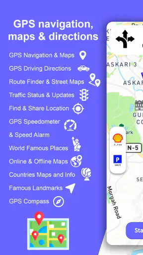 ระบบนำทาง GPS แผนที่ และเส้นทา screenshot