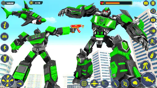 เกมส์หุ่นยนต์ฉลามหุ่นยนต์แปลง screenshot