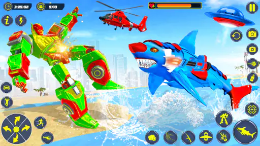 เกมส์หุ่นยนต์ฉลามหุ่นยนต์แปลง screenshot