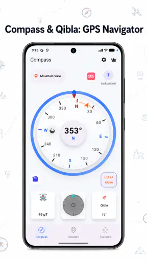 เข็มทิศดิจิตอล - ทิศทางกิบลัต screenshot