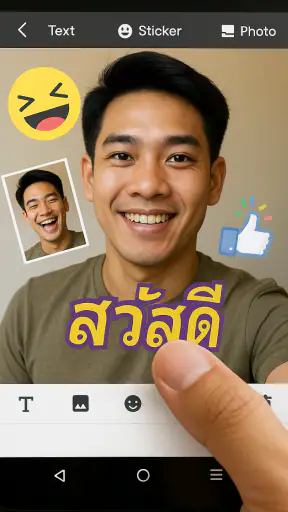 เขียนข้อความบนภาพ Text Meker screenshot