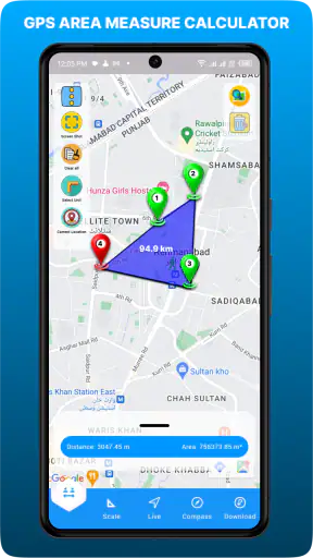เครื่องมือวัดพื้นที่ที่ดิน GPS screenshot