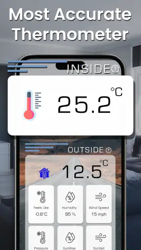 เทอร์โมมิเตอร์ในร่มที่แม่นยำ screenshot