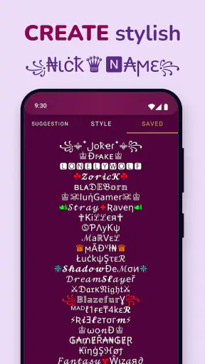 แฟนตาซี: ชื่อเล่น สร้าง screenshot